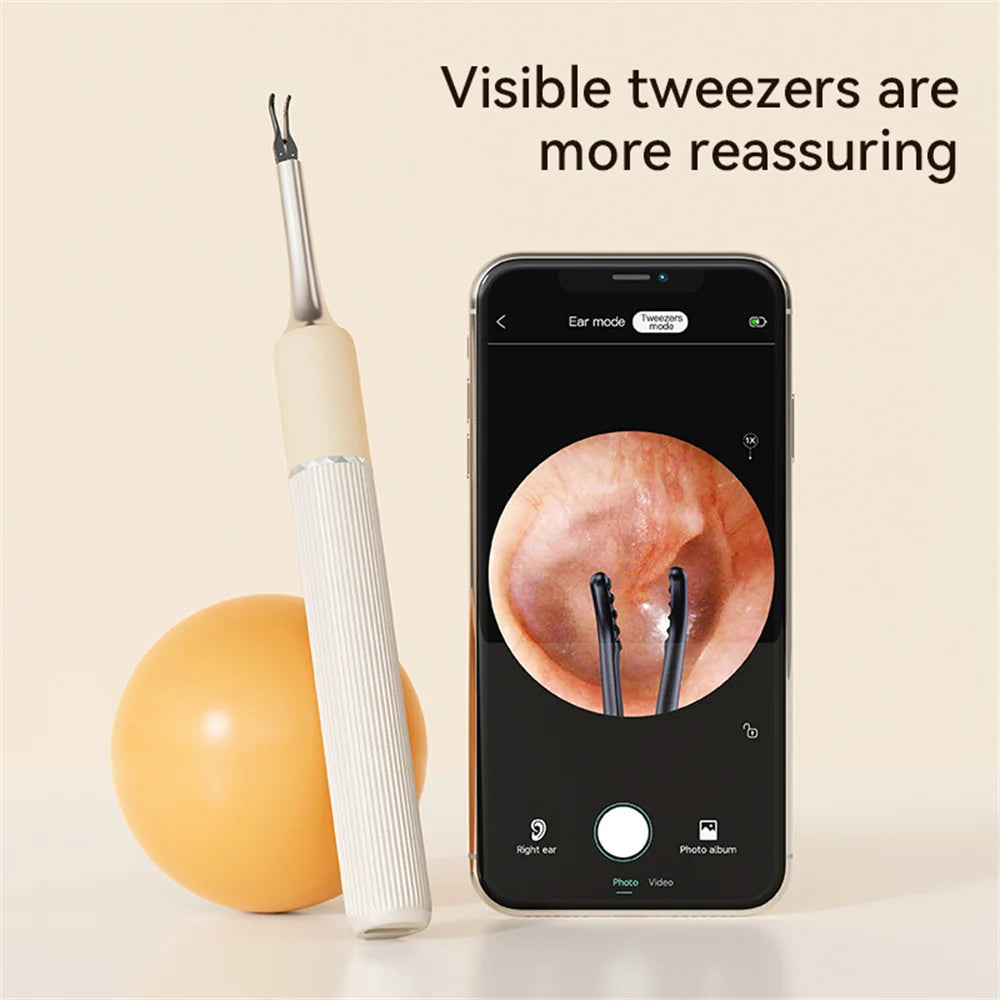 Wireless wifi endoscope smart visual ear cleaner with tweezers  Otoscope Earpick Ear Cleaner Wax Removal Camera Health Care