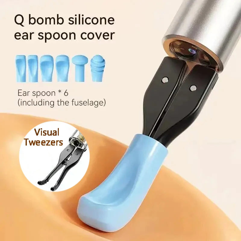 Wireless wifi endoscope smart visual ear cleaner with tweezers  Otoscope Earpick Ear Cleaner Wax Removal Camera Health Care