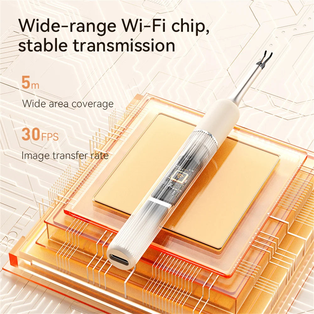 Wireless wifi endoscope smart visual ear cleaner with tweezers  Otoscope Earpick Ear Cleaner Wax Removal Camera Health Care