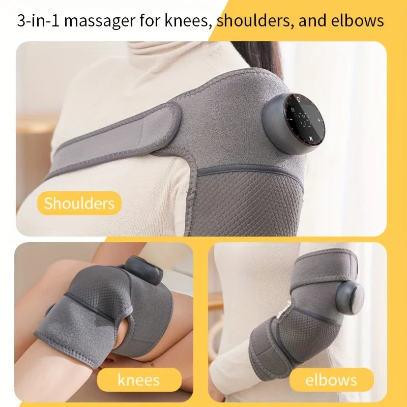 Rechargeable heated knee massager - Relieves shoulder vibration and relieves elbow pain - Customized heating settings - A though