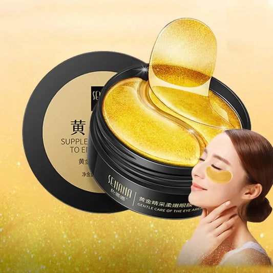 60pcs Golden Eye Mask for Anti-Fatigue