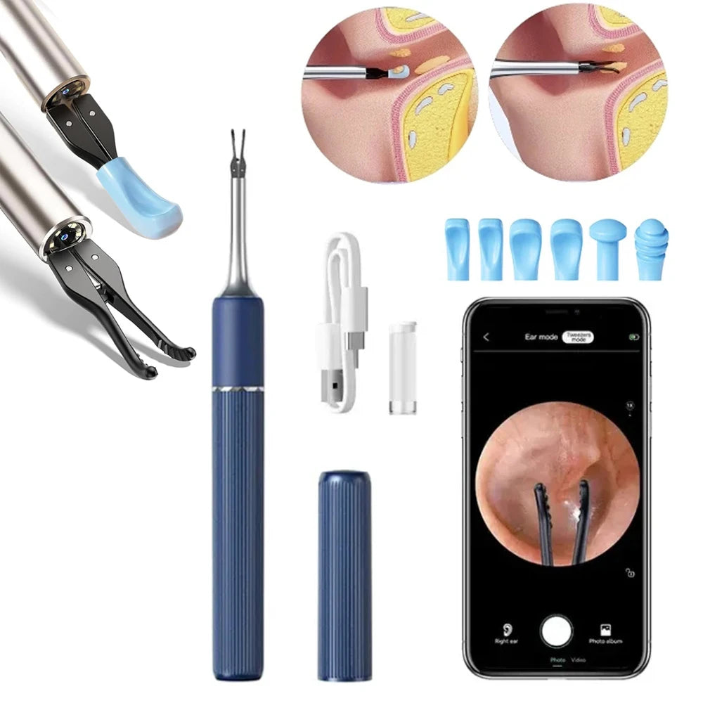 Wireless wifi endoscope smart visual ear cleaner with tweezers  Otoscope Earpick Ear Cleaner Wax Removal Camera Health Care