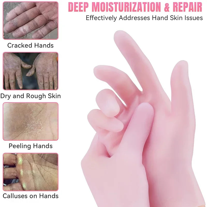 Silicone Socks and Gloves for moisturizing hands and feet