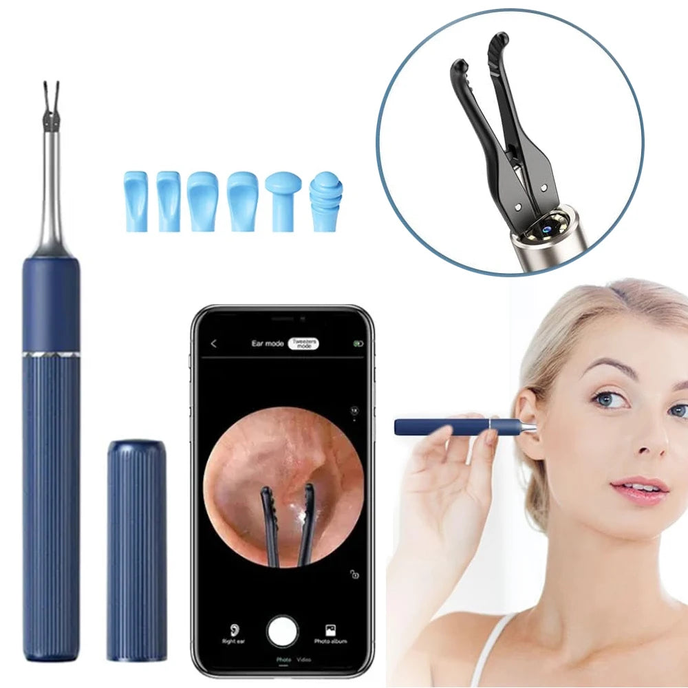 Wireless wifi endoscope smart visual ear cleaner with tweezers  Otoscope Earpick Ear Cleaner Wax Removal Camera Health Care