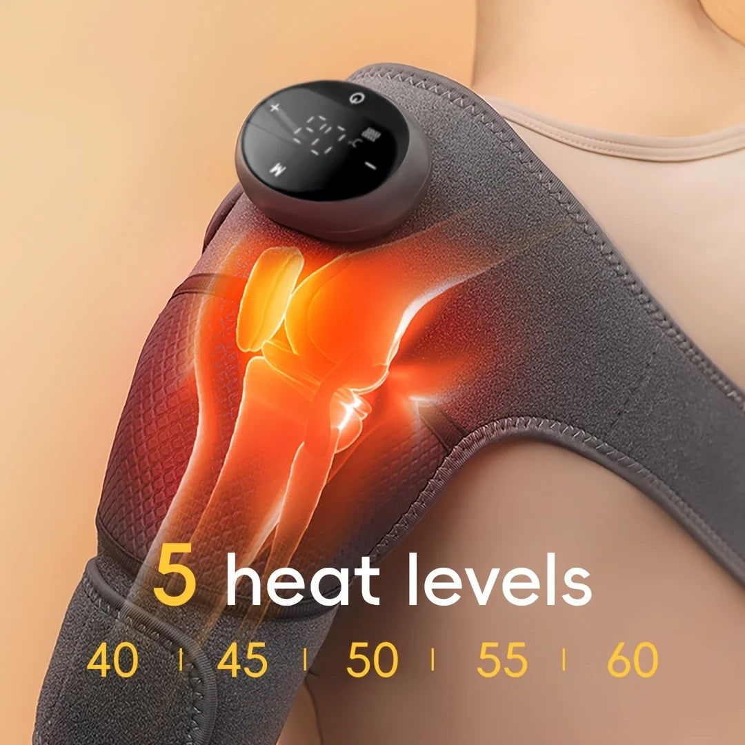 Rechargeable heated knee massager - Relieves shoulder vibration and relieves elbow pain - Customized heating settings - A though