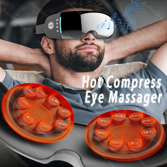 Eye Massager Electric Compress Vibration Eye Massage Relief Fatigue Dark Circle