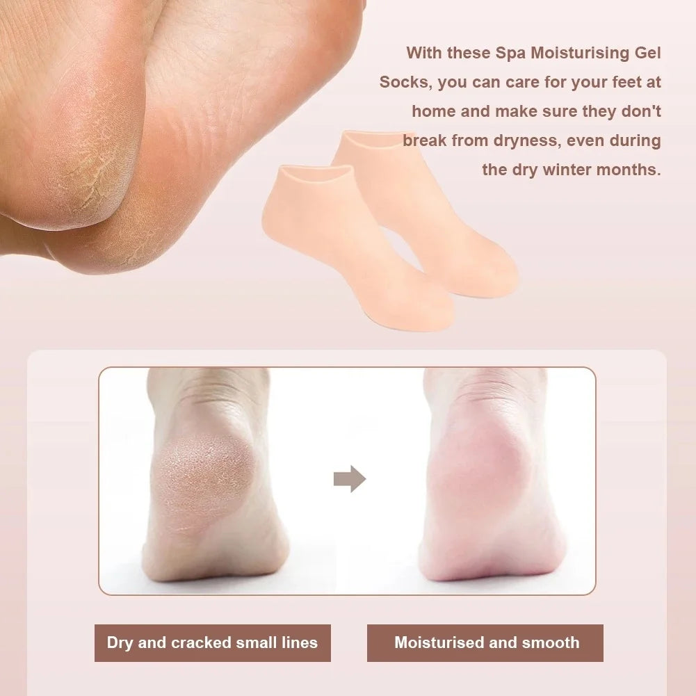 Silicone Socks and Gloves for moisturizing hands and feet